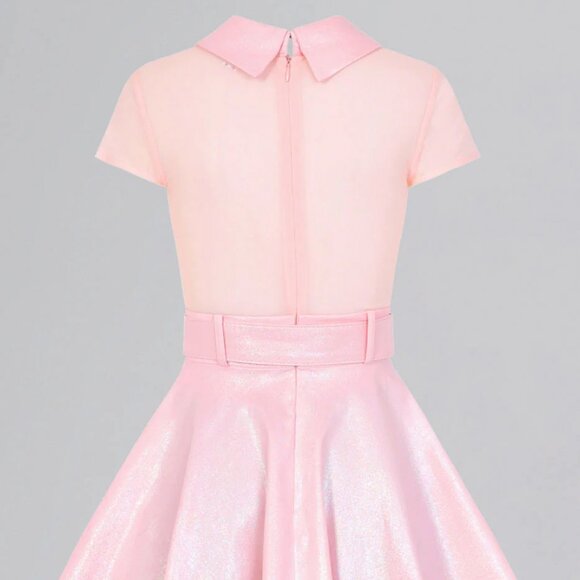 Pink Glitter Skater Dress Sizes Various Sizes XL, 2XL, 3XL, 4XL plus size - Picture 4 of 7